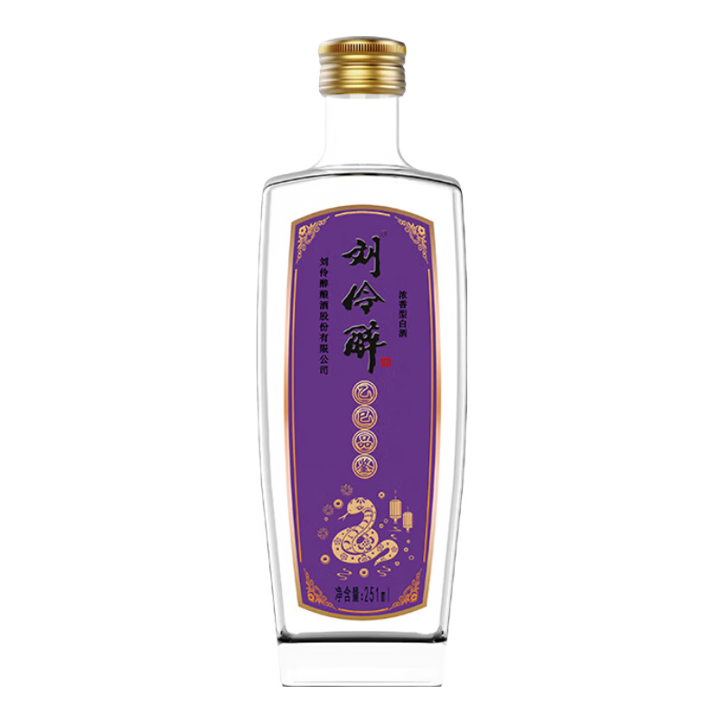  刘伶醉 纯粮食固态法 浓香型白酒  光瓶品鉴酒 52%vol 251mL
