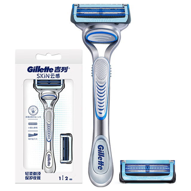 有券的上、今日必买：Gillette 吉列 云感手动剃须刀 1防滑刀架+2刀头
