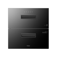 海尔消毒柜嵌入式 115L两层大容量消毒柜 消毒碗柜 母婴消毒柜 家用 紫外线+光波巴氏纯物理消毒EC010