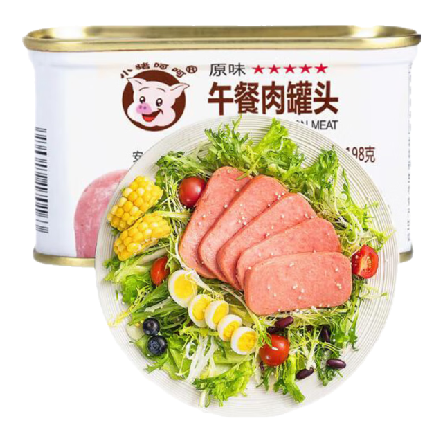 小猪呵呵 午餐肉罐头 原味 198g