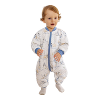 欧孕听梦婴儿睡袋宝宝春秋冬款儿童恒温睡袋四季通用防踢被子新 极地白熊【空气层】室温17-25度 80码-身高55-80年龄段3-18个月