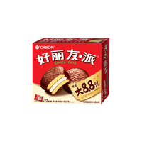 好丽友(ORION)派 巧克力派代餐办公室早餐面包休闲女生零食糕点心小吃 大包装 巧克力味【12枚】 408g