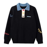 bosie AGENDER 25年秋季撞色纽扣polo领毛衫男潮