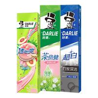 DARLIE好来(原黑人)牙膏竹炭茉莉白茶透心爽冰桃400g深层洁净