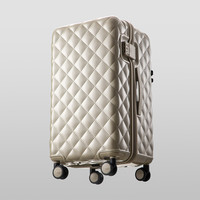 洛克兰2025行李箱女时尚大容量旅行拉杆箱24寸多巴胺色可登机 平原灰 28寸-PLUS加厚-托运箱【防水防爆拉链-大容量深仓设计】