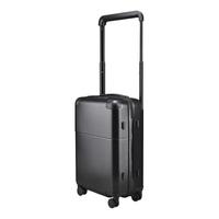 洛克兰宽拉杆行李箱2025旅行箱万向轮拉杆登机箱密码男女20寸 黑色