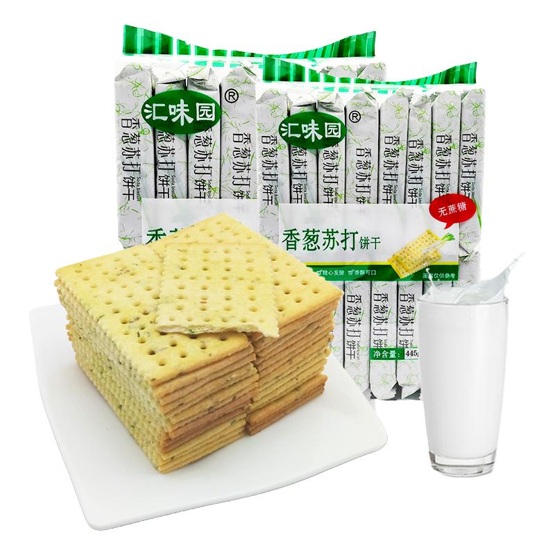 汇味园 苏打饼干 香葱味 425g