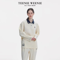 TEENIE WEENIE 小熊睡衣情侣款 休闲宽松复古学院刺绣长袖家居服套装