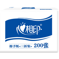 心相印商用擦手纸抽纸200张*20包酒店厨房餐卫生间整箱销售CS001 新旧发 1层 200抽*20包 商用擦手纸耐用