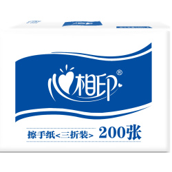 心相印 商用擦手纸 抽纸200张*20包酒店厨房餐厅 卫生间商务整箱CS001