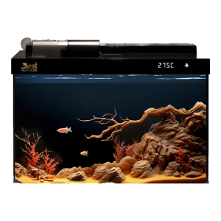 森森 金麟超白玻璃鱼缸客厅小型懒人鱼缸LE-480B家用水族箱生态金鱼缸 480B