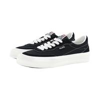 Vision Street Wear VISION FLAT TOP 经典黑色低帮翻毛皮帆布鞋男女街头运动滑板鞋