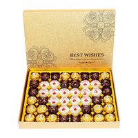 费列罗 多唯呀双拼巧克力礼盒520母亲节女 费列罗多唯呀48粒金色 礼盒装 520g