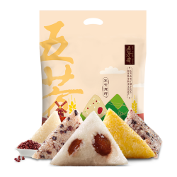 五芳斋 速冻粽子礼袋 100g*10 蜜枣豆沙全素混合口味