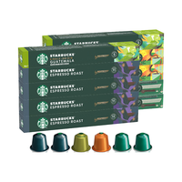 星巴克（Starbucks） Nespresso胶囊0蔗糖冷萃美式黑咖啡佛罗娜意式浓缩晴天特选咖 【4种口味】10盒装100杯