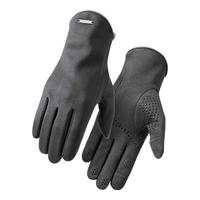 GOLOVEJOY冬季保暖防寒麂皮绒手套男士户外骑行加绒加厚防滑耐用触屏套 DY45;深灰