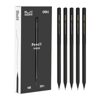 deli 得力 纽赛（NUSIGN)黑木HB石墨书写铅笔30支装 六角笔杆考试美术生素描 30支装NS723-HB