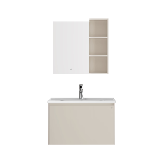 九牧 小牧卫浴智能浴室柜卫生间洗手脸盆柜洗漱台实木镜柜MAB0800 80cm