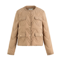 范思蓝恩轻薄短款小香风羽绒服女秋冬2024圆领时尚外套14103 栀子白 S