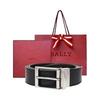 BALLY 男士商务黑色牛皮双面腰带/皮带 6307811 3.5/120cm