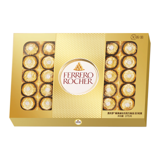 费列罗 巧克力礼盒 30粒375g 榛果威化 糖果零食  中秋