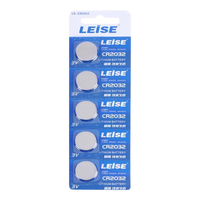 leise 雷摄 CR2032 纽扣电池 3V 5粒装