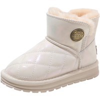 ABC KIDS儿童雪地靴女童靴子保暖棉靴大童加绒靴子冬男童短靴 米白 (两面) 28 内长约18.5cm 28码 内长约18.5cm