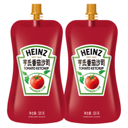 亨氏 0添加！番茄沙司 320g*2瓶 意面薯条灵魂伴侣