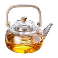 彩界围炉煮茶壶玻璃提梁壶1L耐热家用泡茶功夫茶具养生壶花茶壶