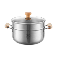 小熊 Bear316L不锈钢汤锅+蒸屉 炖锅蒸锅24cm燃气灶通用CP-JG010-P03