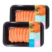 纯尔【源头直发】冰鲜挪威三文鱼切片刺身级中段400g大西洋鲑生鱼片