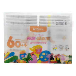 今日必买：晨光 APMT3318 防水速干丙烯马克笔 60色+4支白色