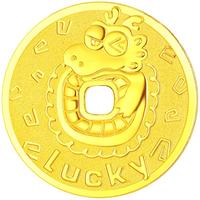 新金珠宝 黄金吊坠999足金生肖龙幸运金牌男女款女士10克