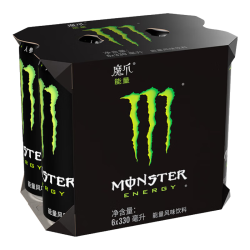 Monster Energy 原味 能量风味饮料 功能饮料 330ml*6罐运动饮料