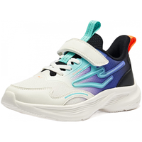 鸿星尔克童鞋儿童男童24年秋季中大童休闲运动鞋跑鞋 正黑/法翠蓝 30码