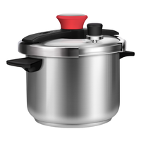 双喜 DOUBLE HAPPINESS高压锅304不锈钢易旋防爆高压锅燃气电磁炉通用夹钳压力锅蓝6L 22CM/6L