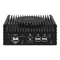 米如特超迷R1万兆10G软路由原生板载双光双电四网迷你主机工控机82599ES电口 i226-V 2.5G网口双HDMI N100 无内存 无固态硬盘