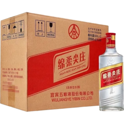 五粮液 股份绵柔尖庄光瓶131 42度浓香型白酒500ml*12原箱国庆送礼