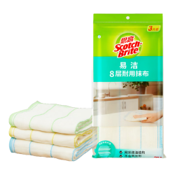 Scotch-Brite 3M 思高易洁8层耐用抹布30*30cm3片装