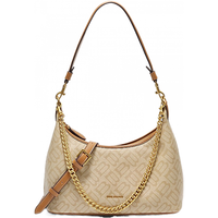 百丽包包女2025秋季复古通勤海鸥老花单肩斜挎腋下包X7424CX5 杏色 F