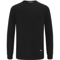 EMZ  【100%羊毛】男士套头羊毛衫轻盈保暖7A抑菌 黑色 XL 180/96A