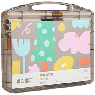美乐童年 三角杆丙烯马克笔 48色
