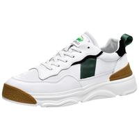 卡帝乐鳄鱼 男士休闲鞋2024春秋季运动板鞋厚底增高鞋子百搭潮流男鞋 白绿 43