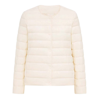 俞兆林羊毛内胆女2024秋冬潮流外套小个子时尚短款外穿保暖抗寒上衣 米白色【100%羊毛填充】 XL【120-140斤】