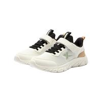 XTEP特步童鞋儿童跑鞋男童中大童网布防滑缓震跑鞋魔术贴搭扣运动跑鞋 帆白/艾绿 33码