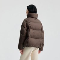 冰洁 BENGENBINJORA 25冬新款羽绒服女短款连帽泡芙面包服保暖外套 J5400DO30 蒙布朗棕