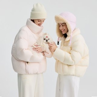 冰洁 BENGENBINJORA 25冬羽绒服女短款连帽泡芙面包服保暖外套 J5400DO30 蒙布朗棕 M 165/88A 【体重约50-65KG】
