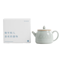 南山先生功夫茶具家用陶瓷泡茶壶小号茶壶茶道零配礼盒装莲瓣茶壶 莲瓣茶壶 140ml