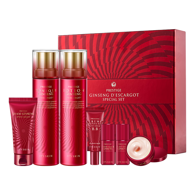 伊思 红参蜗牛水乳2件套装淡纹提拉紧致