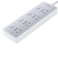 绿联（UGREEN）新国标6位总控插座 插线板/插排/排插/插板/接线板/拖线板宿舍家用 全长3米 25089